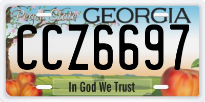 GA license plate CCZ6697