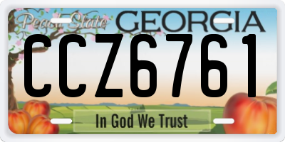 GA license plate CCZ6761