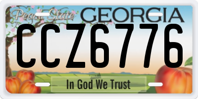 GA license plate CCZ6776