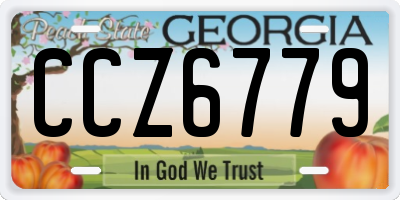 GA license plate CCZ6779