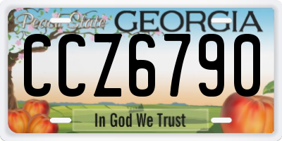 GA license plate CCZ6790