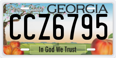 GA license plate CCZ6795