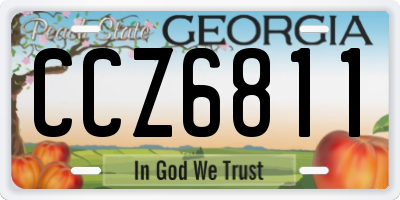 GA license plate CCZ6811