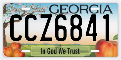 GA license plate CCZ6841