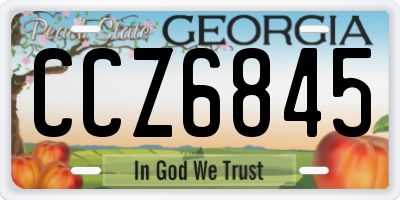 GA license plate CCZ6845