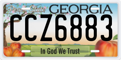 GA license plate CCZ6883