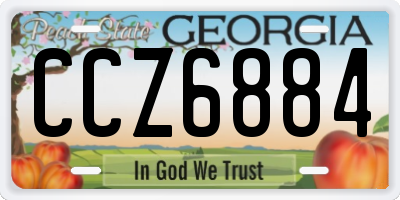GA license plate CCZ6884
