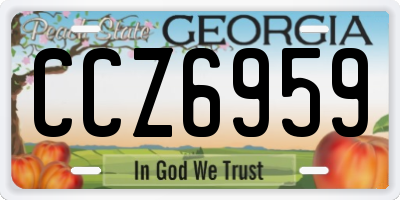 GA license plate CCZ6959