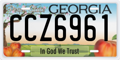 GA license plate CCZ6961