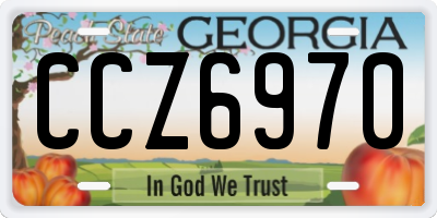 GA license plate CCZ6970