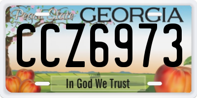 GA license plate CCZ6973