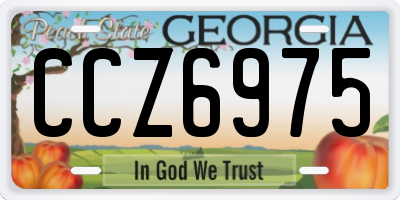 GA license plate CCZ6975