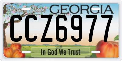 GA license plate CCZ6977