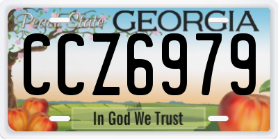 GA license plate CCZ6979