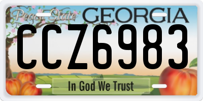 GA license plate CCZ6983