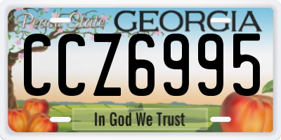 GA license plate CCZ6995