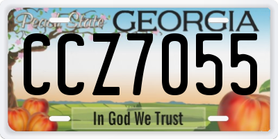 GA license plate CCZ7055