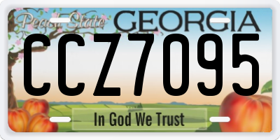 GA license plate CCZ7095