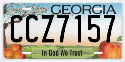 GA license plate CCZ7157