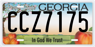 GA license plate CCZ7175
