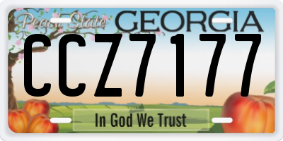 GA license plate CCZ7177