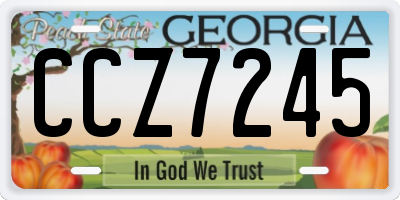 GA license plate CCZ7245