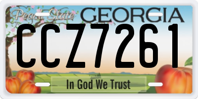 GA license plate CCZ7261