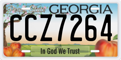 GA license plate CCZ7264