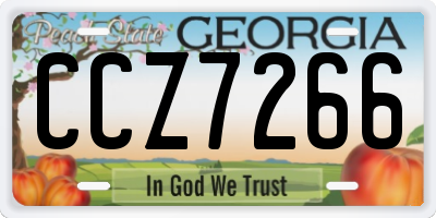 GA license plate CCZ7266