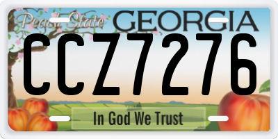 GA license plate CCZ7276