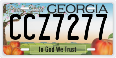 GA license plate CCZ7277