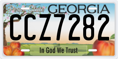 GA license plate CCZ7282