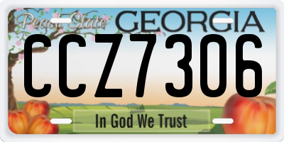 GA license plate CCZ7306