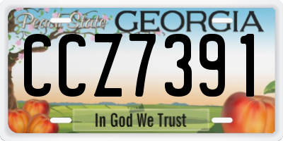 GA license plate CCZ7391