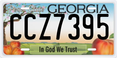 GA license plate CCZ7395