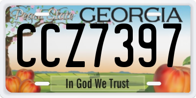 GA license plate CCZ7397