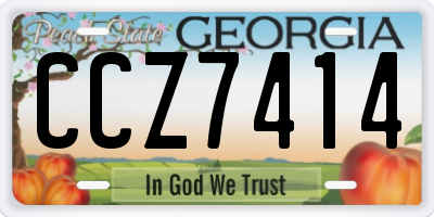 GA license plate CCZ7414