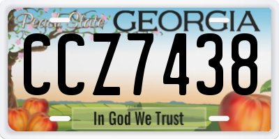 GA license plate CCZ7438