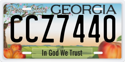 GA license plate CCZ7440