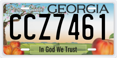 GA license plate CCZ7461