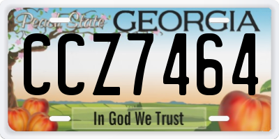 GA license plate CCZ7464