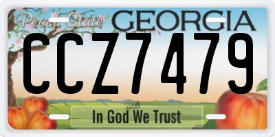 GA license plate CCZ7479