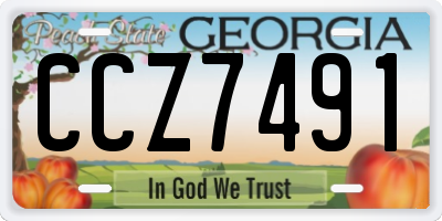 GA license plate CCZ7491