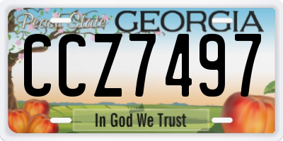 GA license plate CCZ7497