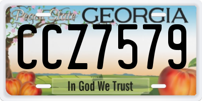 GA license plate CCZ7579