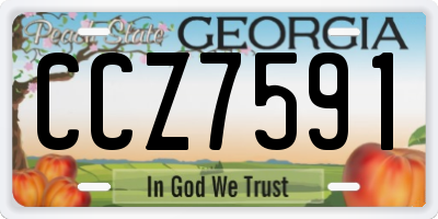 GA license plate CCZ7591