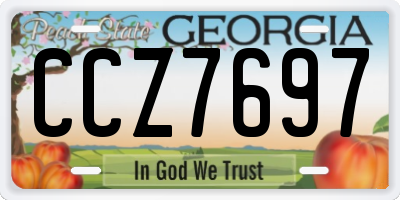 GA license plate CCZ7697