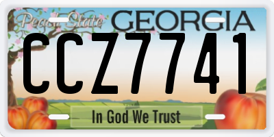 GA license plate CCZ7741