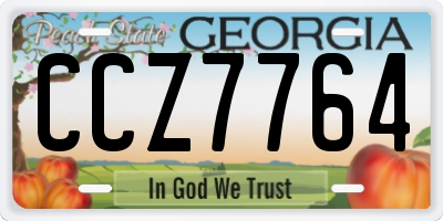GA license plate CCZ7764