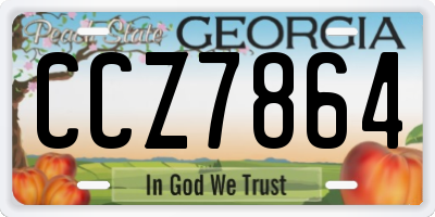 GA license plate CCZ7864